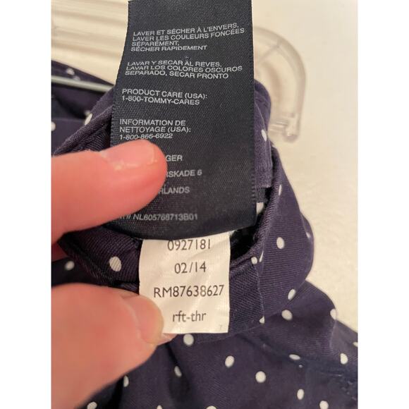 Tommy Hilfiger shorts‎ women’s size 14 navy blue white polka dots - Picture 5 of 7